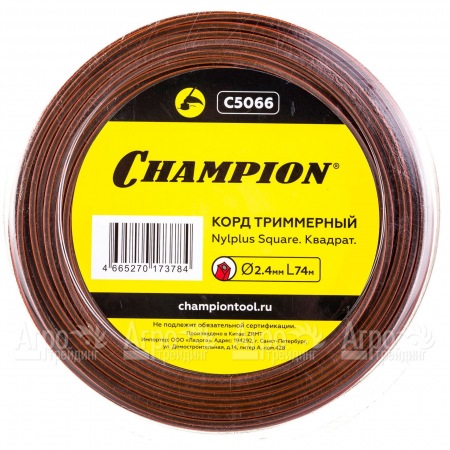 Корд триммерный Champion Nylplus Square 2.4мм, 74м (квадрат)+нож  в Йошкар-Оле