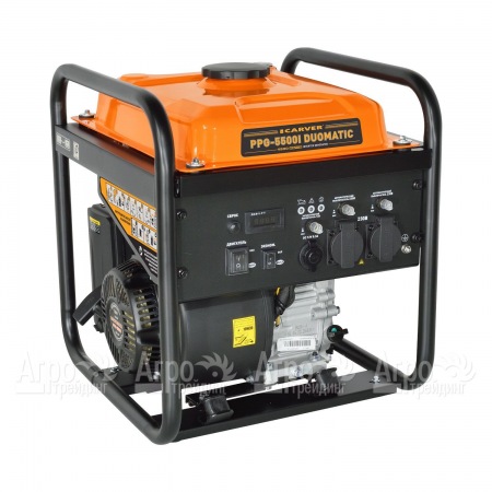 Бензиновый генератор инверторный Carver PPG-5500I Duomatic 4.2 кВт в Йошкар-Оле