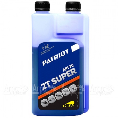 Масло полусинтетическое с дозатором Patriot Super Active 2T 0.946 л для 2-х тактных двигателей  в Йошкар-Оле