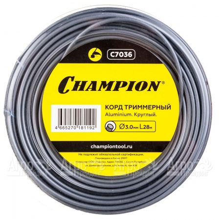 Корд триммерный Champion Aluminium 3.0мм, 28м (круглый)  в Йошкар-Оле