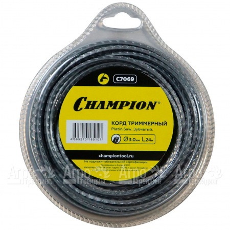 Корд триммерный Champion Platin Saw 3.0мм, 24м (зубчатый)  в Йошкар-Оле