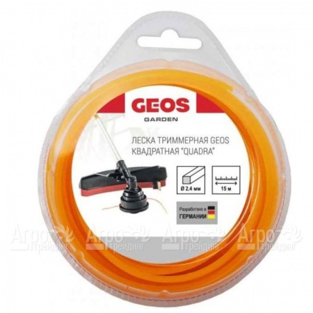 Леска триммерная квадратная GEOS by Al-Ko Quadra 2.4 мм, 15 м в блистере  в Йошкар-Оле