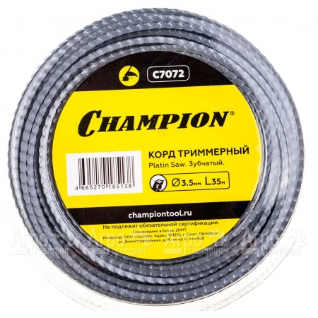 Корд триммерный Champion Platin Saw 3.5мм, 35м (зубчатый)+нож  в Йошкар-Оле