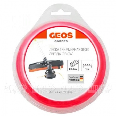 Леска триммерная звезда GEOS by Al-Ko Penta 3.0 мм, 15 м в блистере  в Йошкар-Оле