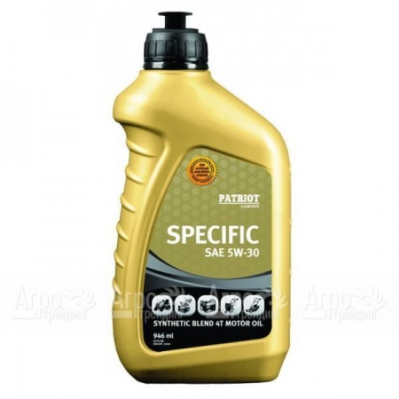 Масло Patriot Specific SAE 5W-30 946 мл для 4-х тактных двигателей в Йошкар-Оле
