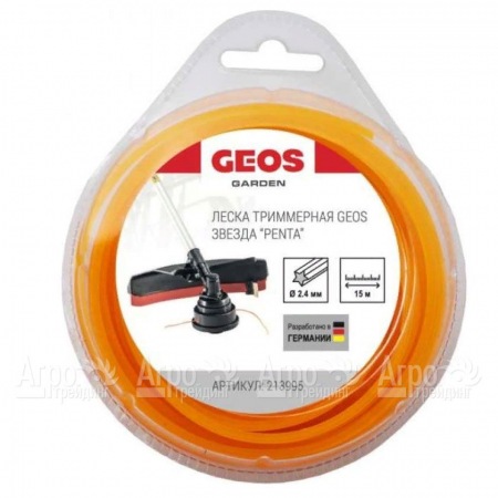 Леска триммерная звезда GEOS by Al-Ko Penta 2.4 мм, 15 м в блистере в Йошкар-Оле