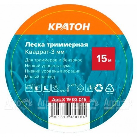 Леска триммерная Кратон Квадрат-3 мм в Йошкар-Оле