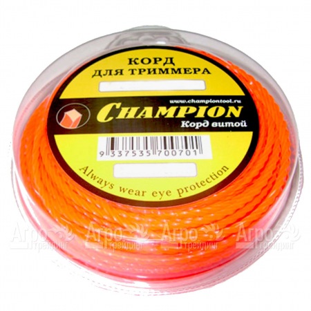 Корд триммерный Champion Twisted Square 2.4мм, 12м (витой квадрат) в Йошкар-Оле