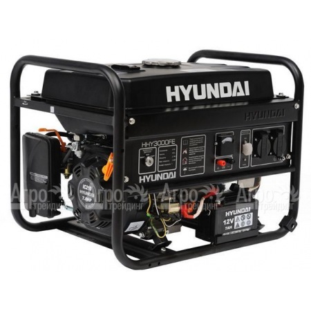 Бензогенератор Hyundai HHY 3000FE 2.7 кВт с транспортировочным комплектом HOME Serie 3000 в Йошкар-Оле
