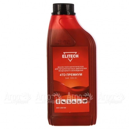 Масло моторное полусинтетическое Elitech 2001.000100 SAE 10W-30 1 л для 4-х тактных двигателей в Йошкар-Оле
