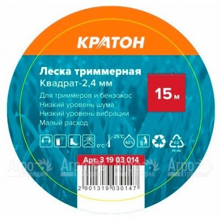 Леска триммерная Кратон Квадрат-2.4 мм в Йошкар-Оле