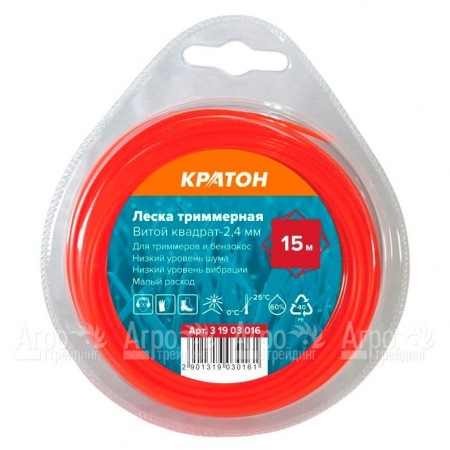 Леска триммерная Кратон Витой квадрат-2.4 мм в Йошкар-Оле