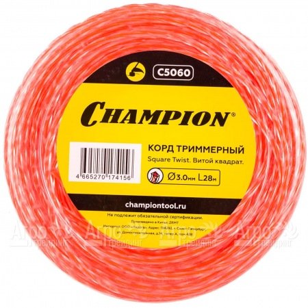 Корд триммерный Champion Square Twist Duo 3.0мм, 28м (витой квадрат)  в Йошкар-Оле