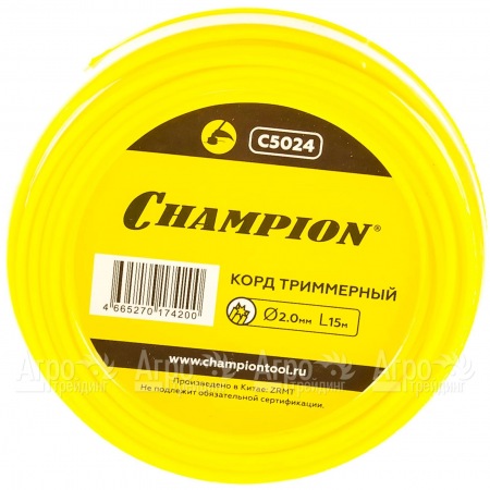 Корд триммерный Champion Star 2.0мм, 15м (звезда) в Йошкар-Оле
