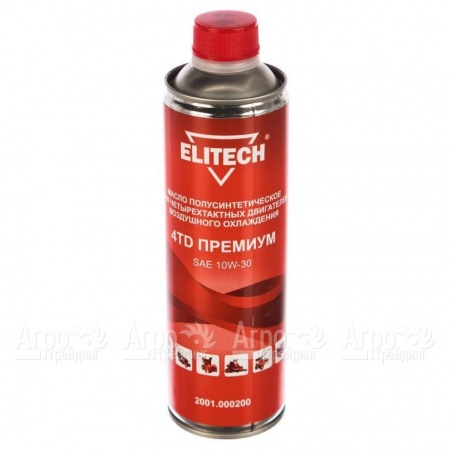 Масло моторное полусинтетическое Elitech 2001.000200 SAE 10W-30 0.6 л для 4-х тактных двигателей в Йошкар-Оле