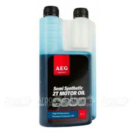 Масло п/с с дозатором AEG Semi Synthetic 2T Motor Oil API TC 1 л для 2-х тактных двигателей в Йошкар-Оле