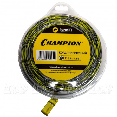 Корд триммерный Champion Tornado 2.4мм, 68м (витой квадрат)+нож  в Йошкар-Оле