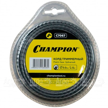 Корд триммерный Champion Platin Saw 3.0мм, 12м (зубчатый)  в Йошкар-Оле