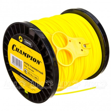 Корд триммерный Champion Star 2.4мм, 90м (звезда)+нож  в Йошкар-Оле