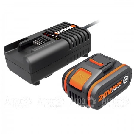 Комплект WA3604 20V: 2 аккумулятора 4Ач и зарядное устройство 2А для аккумуляторной техники Worx  в Йошкар-Оле