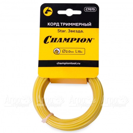 Корд триммерный Champion Star 2.0мм, 15 м (звезда) в Йошкар-Оле