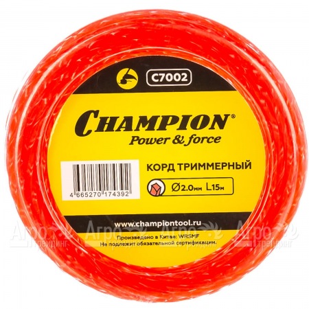 Корд триммерный Champion Twisted Square 2.0мм, 15м (витой квадрат) в Йошкар-Оле